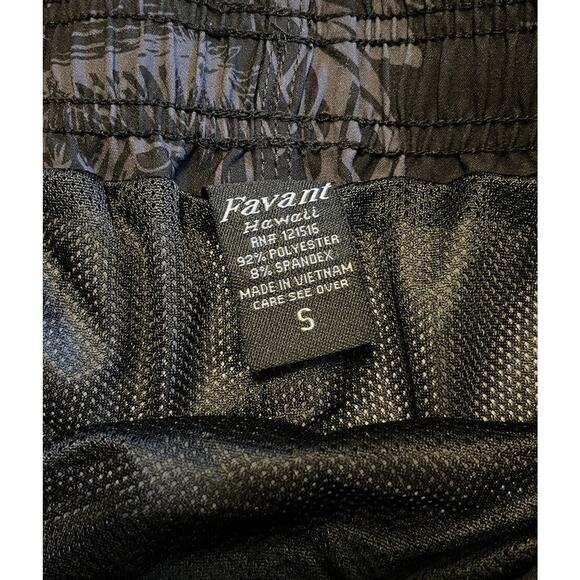 Favant Hawaii Men’s Small Black Shorts Swim Trunks Island Hula Girl Turtle - Picture 5 of 10